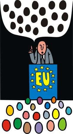 problem in european union - crisis and euroのイラスト素材