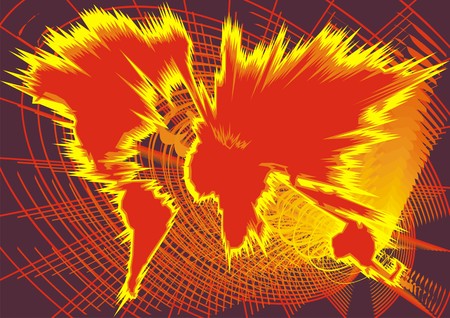 world map with every continent as nice backgroundのイラスト素材