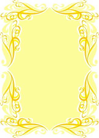 ornament texture  in the yellow color isolated on the white backgroundのイラスト素材