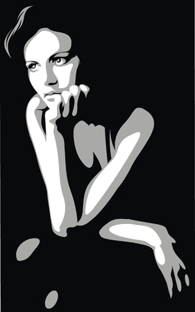 nice girl from my dream as nice backgroundのイラスト素材