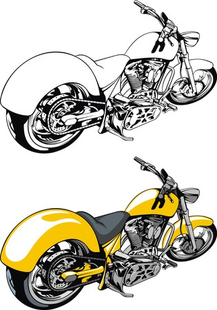 my original motorbike design isolated on the white backgroundのイラスト素材