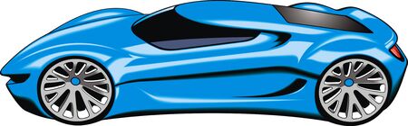 my original sport car design isolated on the white backgroundのイラスト素材