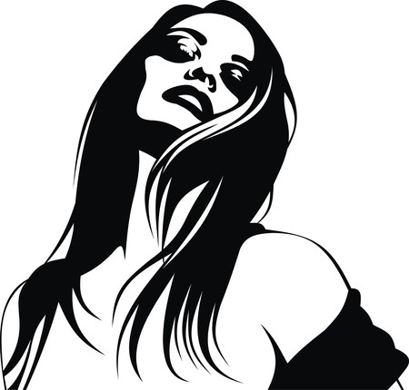 nice girl from my dream as fashion backgroundのイラスト素材