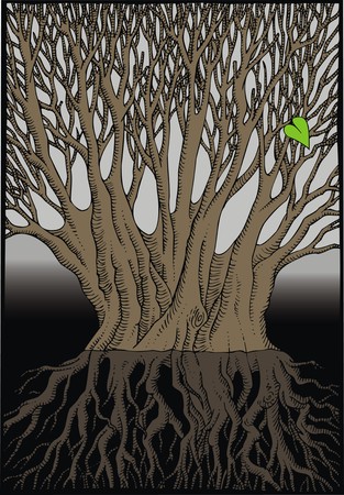 old autumn tree as very nice wooden backgroundのイラスト素材