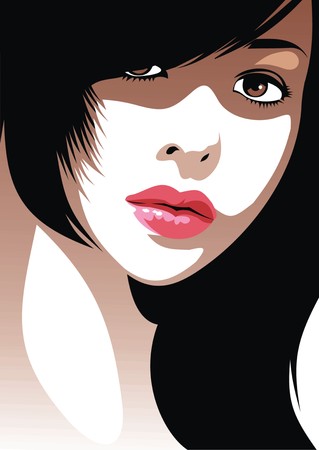 easy head of very nice girl from my dreamのイラスト素材