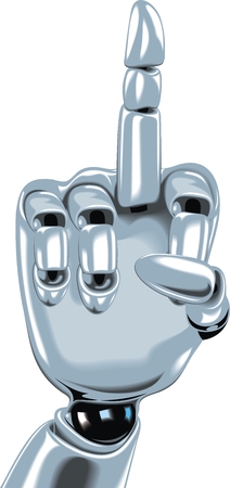 robot hand isolated on the white backgroundのイラスト素材