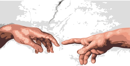 human hands isolated on the white backgroundのイラスト素材