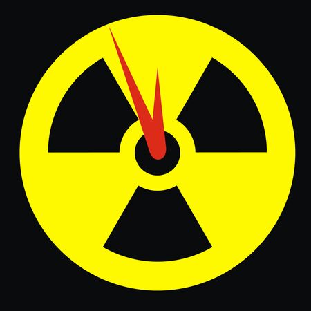 danger radioactive symbol as very nice illustrationのイラスト素材