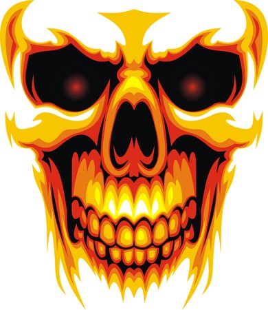 human skull as very nice danger backgroundのイラスト素材