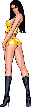 girl from my dream isolated on the white backgroundのイラスト素材