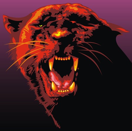 big dark cat as very nice animal backgroundのイラスト素材