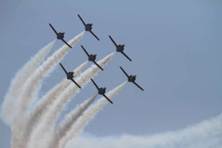Eagle aerobatic team of the Spanish air forceのeditorial素材