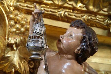 Detail of an angel with censer, Holy Week in Jerezのeditorial素材