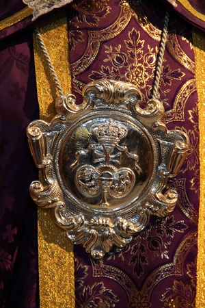 Medallion bearing the beadle in religious processions,  Andalusia, Spainのeditorial素材