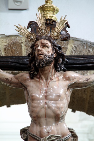 Christ s forgiveness, Holy Week in Cadizのeditorial素材