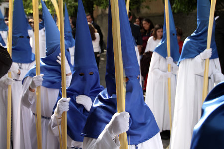 Brothers carrying palm, Easter Jerez, Spain