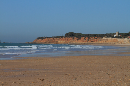 Playa La Barrosa, Costa de la Luz, Chiclanaの写真素材
