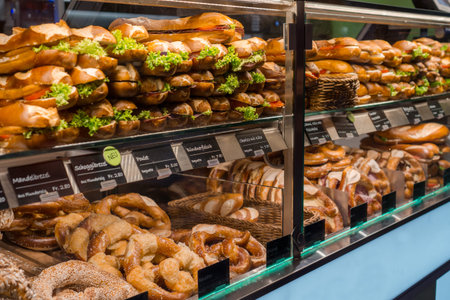 A lot of typical swiss foods like sandwiches and pretzels