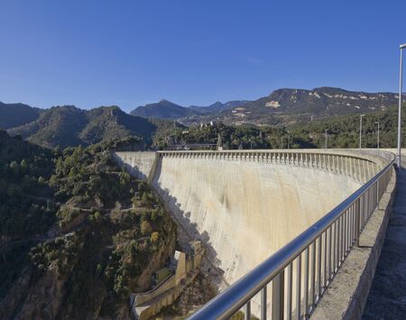 Baells dam to the region of BergedÃ , in Catalonia (Spain)の写真素材