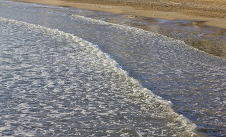 small waves in Sitges, Barcelona (Spain)
