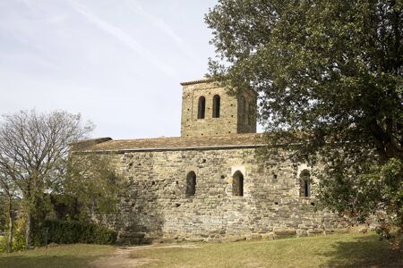 Sant Pere de Casserres monastery is one of the most important monuments of Romanesque architecture of the eleventh century in Catalonia, Spainの写真素材