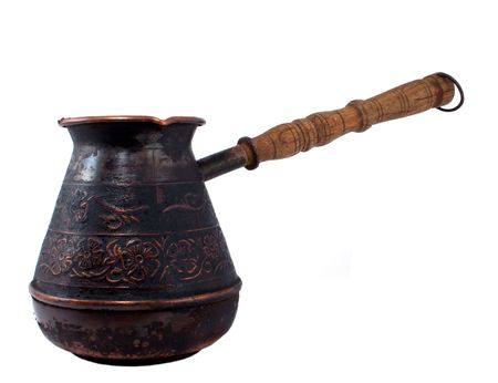 Old style coffee pot isolatedの写真素材