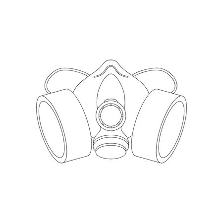 Respiratory protection mask on a white backgroundのイラスト素材