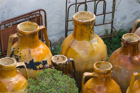traditional terracotta vessels from southern Italy
