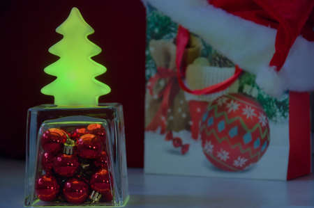 christmas lights, colors and a beautiful composition for the most awaited party of the yearの写真素材