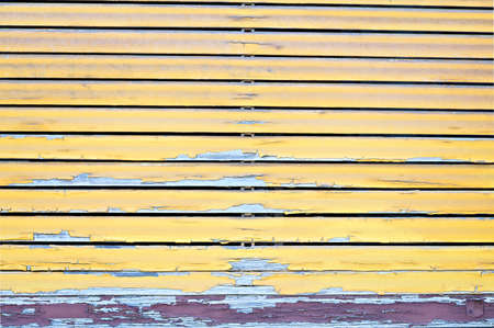 roller shutter ruined and stripped from the weatherの写真素材