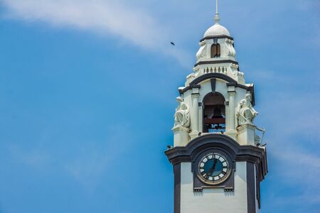IPOH, MALAYSIA - March 5th, 2019: Birch Memorial Clock Tower of Ipoh, Malaysia. Close up shot on the upper partのeditorial素材