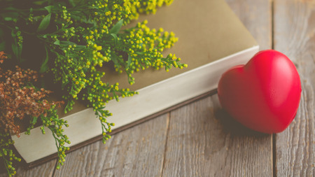 Morning relaxation and cozy with small yellow flowe on guitar for Rural vacation lifestyle , nostalgic conceptの写真素材