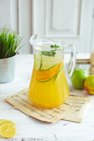Orange juice. Orange smoothie on a turquoise background.
Kiwi. Cocktails. Detox Juice. Summer drink. Healthy food conceptの写真素材