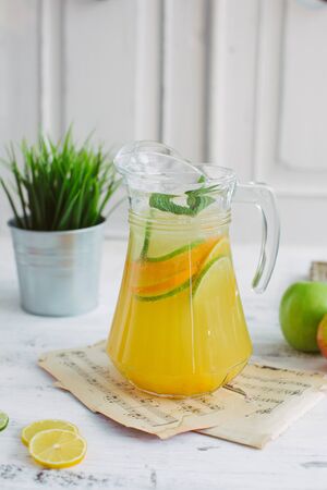 Orange juice. Orange smoothie on a turquoise background.
Kiwi. Cocktails. Detox Juice. Summer drink. Healthy food conceptの写真素材