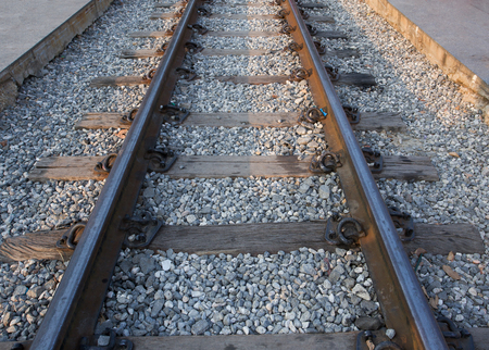 Old railway trackの写真素材
