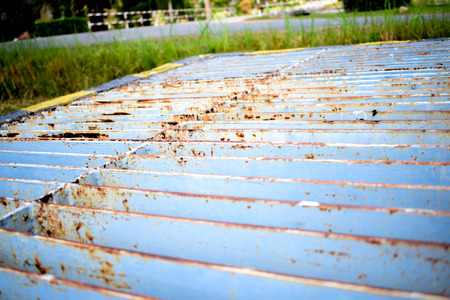 Rusty drained ditchの写真素材