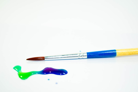 Color and paint brushの写真素材