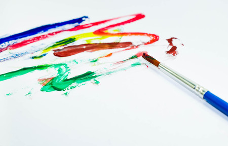 Color and paint brushの写真素材