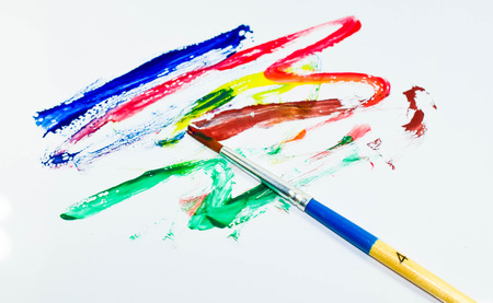 Color and paint brushの写真素材