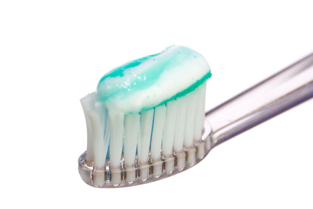tooth-brush with paste, isolated on white