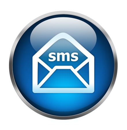 Sms icon isolated on whiteの写真素材