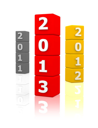 New year 2013 3d render