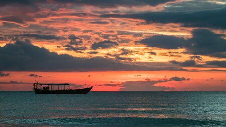 Tropical Sunset from Koh Rong Islandの写真素材