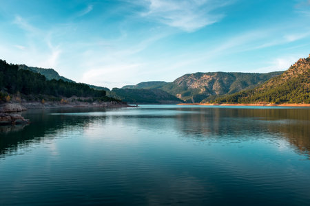Sunset at the Arenoso reservoir.