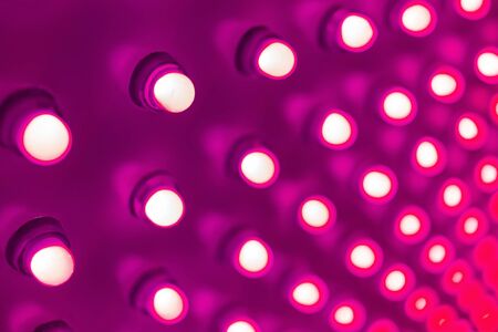 panel with colored diodes perspectiveの写真素材