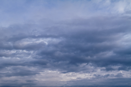 Stormy sky. Dark blue sky.の写真素材