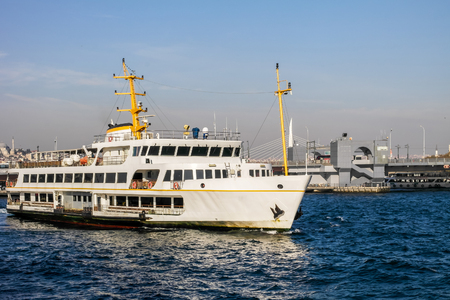 Istanbul ferry on Bosphorus, Turkey.の写真素材