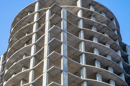 Modern city building under construction.の写真素材
