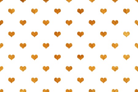 Golden hearts pattern.の写真素材