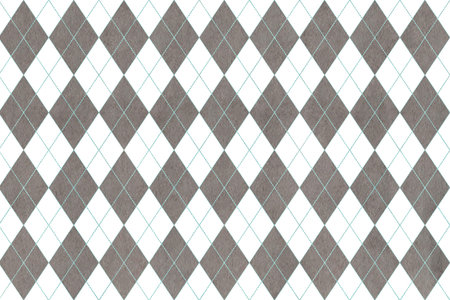 Vintage watercolor gray and blue diamond pattern. Geometrical traditional ornament for fashion...